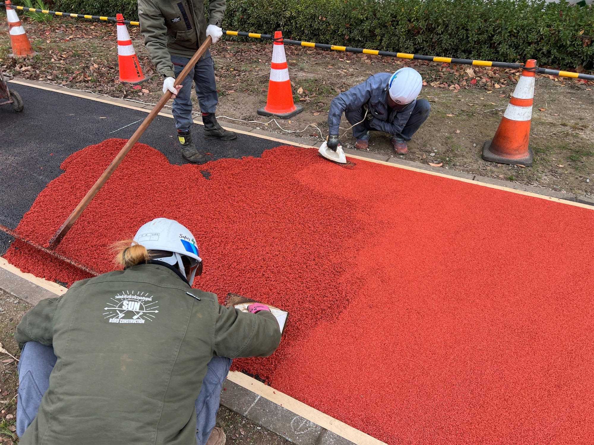 写真：施工中